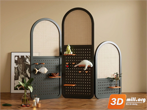 Folding screen Skp Files 